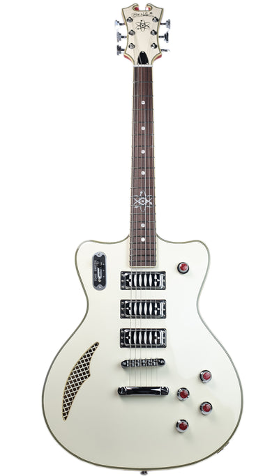 Eastwood Guitars Bill Nelson Astroluxe Cadet Vintage Cream and Fiesta Red #color_vintage-cream-and-fiesta-red