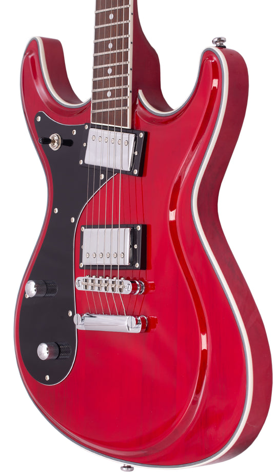 Eastwood Guitars Sidejack Standard HB LH #color_dark-cherry