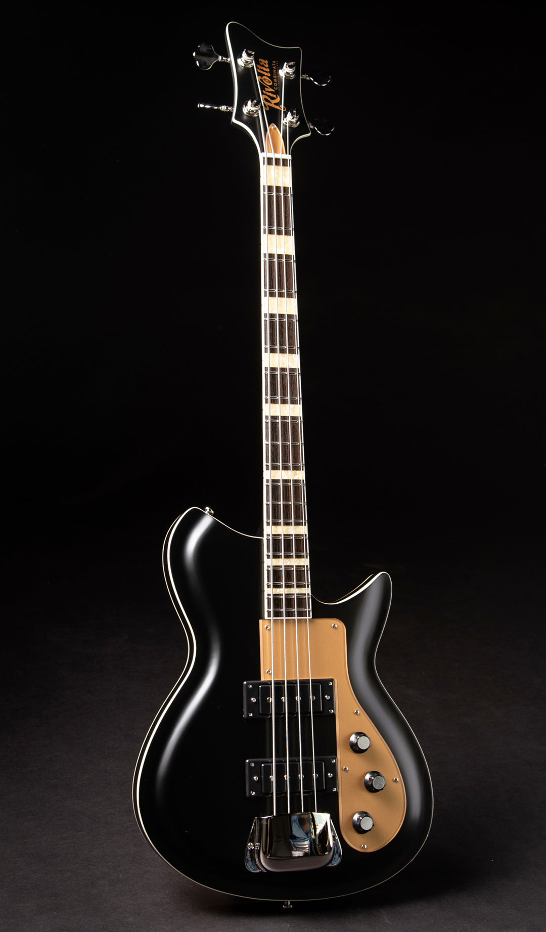 Eastwood Guitars Rivolta Combinata Bass VII Toro Black Satin #color_toro-black-satin