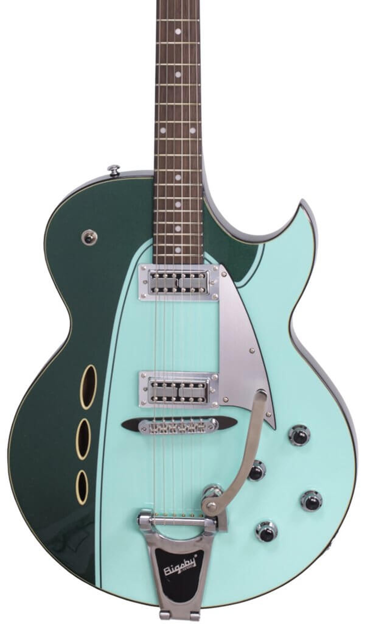 Eastwood Guitars Backlund Rockerbox II DLX Cadillac Green #color_cadillac-green-mint