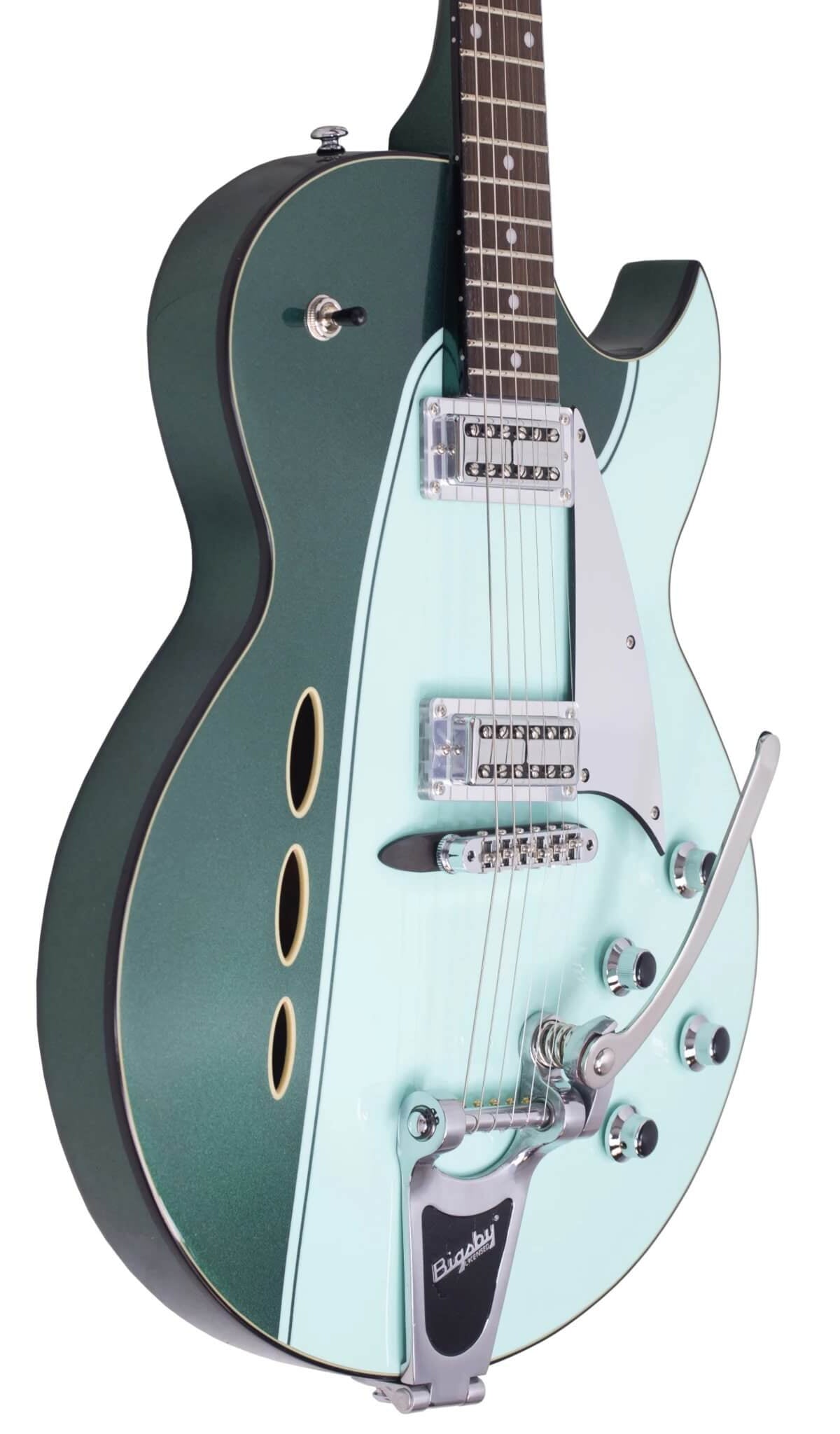 Eastwood Guitars Backlund Rockerbox II DLX Cadillac Green #color_cadillac-green-mint