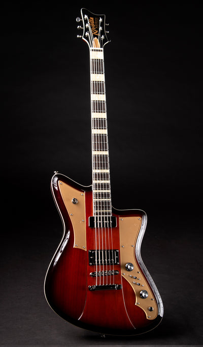 Eastwood Guitars Rivolta Mondata Baritone VIII Fuoco Burst #color_fuoco-burst