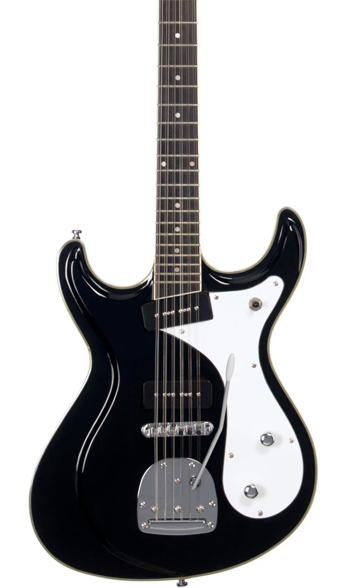 Eastwood Guitars Sidejack 12 DLX Black and Chrome #color_black-and-chrome